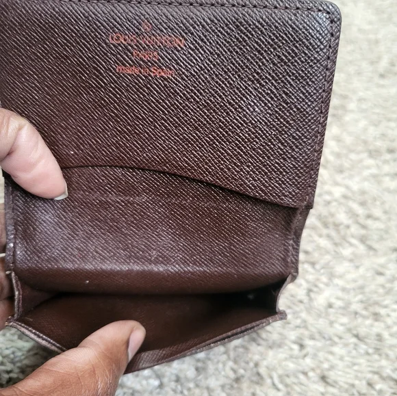 Auth Pre-loved Louis Vuitton Damier Ebene Enveloppe Cartes De Visite Card Case - Picture 7 of 11